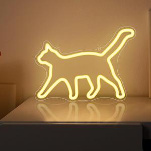 Cat Neon Sign, Cat Lamp Wall Decor, Dimmable Birthday Party Decorations for Home, Patio, Garden, Bars, Restaurants, Hotels, Stores, Clubs, Gift for Friends, Family and Kids