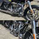 Motorcycle Oil Cooler Cover Case with Bracket Fit for Harley Touring Road King Road Street Glide FLHR FLHX 2017-2025 Chrome