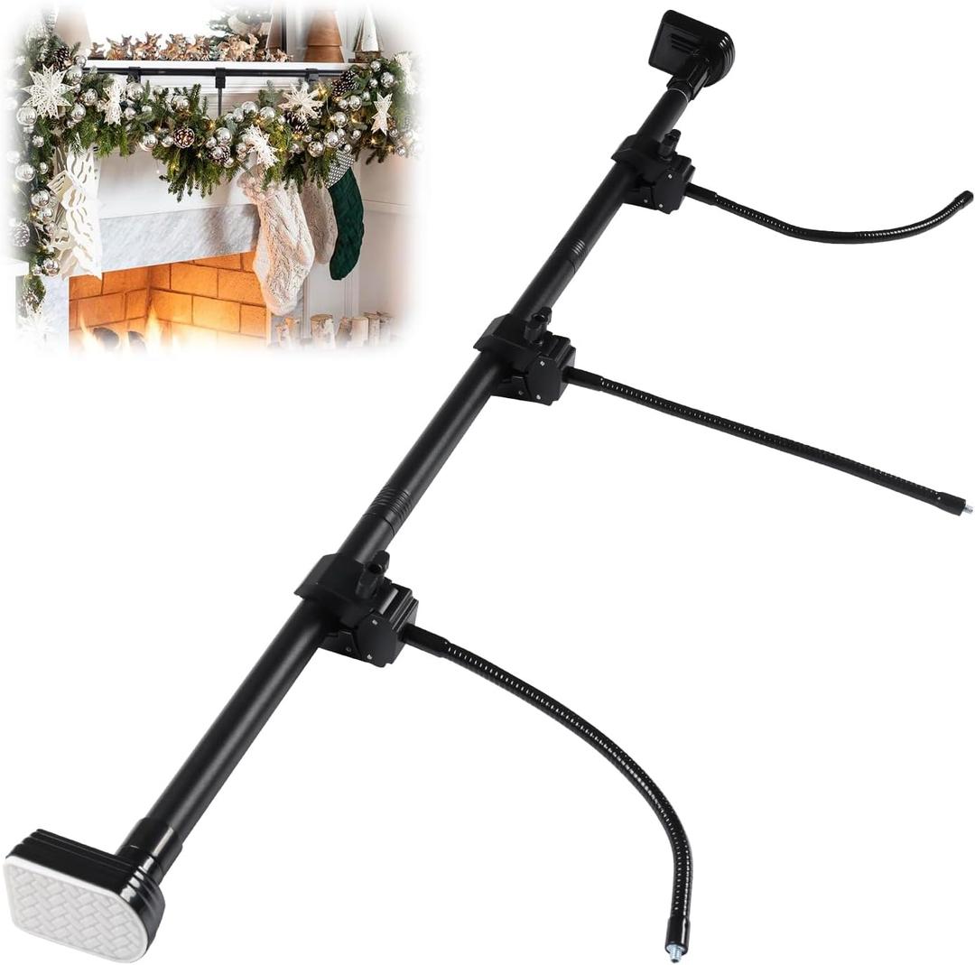 Garland Hanger for Front Door, Adjustable Fits 32"-80" Doors, Heavy-Duty Christmas Halloween Decoration Holder, Garland Holder for Door Frame for Wreaths, Lights & More No Screws (M(59"-67"))