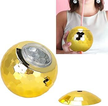 B WELL Ball Tumbler Water Bottle. Gold