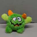 FCCUM Squeaky Plush Dog Toy Ball, Dental Care, Skin-Friendly and Soft and Relieve Stress, Dog Training Interactive Pet Cute Plush Fashionable Toy Ball (Green, Large)