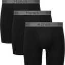 Hanes Men's Stay Dry Pouch Boxer Briefs, Performance Stretch Boxer Brief With Leak Protection, 3-pack (Black, S)