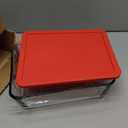 Pyrex Simply Store Glass Food Storage Container, Snug Fit Non-Toxic Plastic BPA-Free Lids, Freezer Dishwasher Microwave Safe, 11 Cup