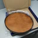 Farmhouse Oak 16" Lazy Susan Turntable Organizer for Cabinet, Round Wooden Lazy Susan Organization and Storage for Dining Table, Pantry, Kitchen, Countertop, Cupboard,Home Decor, Walnut Wood (16")