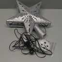 Mrrihand Christmas Tree Topper Lighted with 6 Projection Modes, Christmas Star Tree Topper Built-in LED Rotating Lights, Silver 3D Glitter Dynamic Projection for Christmas Tree Decorations