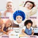 3 Pcs Baby Bonnets for Sleeping,Silk Sleep Cap for Baby Girls and Boys (One Size, A3-black,blue,burgundy)