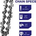 4 Pack 20 Inch Chainsaw Chain .325" Pitch .063'' Gauge 81 Drive Links Fits Stihl (PRE 2023 .063" Gauge) MS271, MS291, MS290, MS261 and more