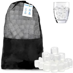 360 Pack Reusable Ice Cubes Without Diluting for Ice Bath Cubed Ice Reusable BPA Free for Bars Party Camping Fishing Refreezable Instant Cooler Packs for Injuries