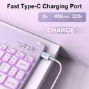 Keyboard Case for iPad (A16) 11th Generation 11 Inch 2025, iPad 10th Generation 10.9 Inch 2022, Smart Folio Cover with 7 Colors Backlit Wireless Detachable Keyboard, Auto Sleep Wake, Purple