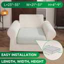 OHSIO Couch Cover, Stretch Sofa Cover, Soft Seat Cushion Covers Washable, Sectional L Shape Sofa Slipcover, Wear Stain Resistant Pet Friendly Furniture Protector for Home(1 Seat Cover S, Light Gray)