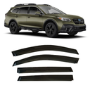 2020-2025 Tape-On Side Window Visor Deflectors Rain Guards for Subaru Outback Premium Limited Touring Dark Tinted Protectors 2021 2022 2023 2024