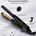 Terviiix 1/2 Inch Flat Iron for Short Hair, Small Hair Straightener and Curler 2-in-1 for Pixie Cuts & Touch-Ups, Rounded Edge Mini Flat Iron for Men and Women, Dual Voltage Travel-Friendly