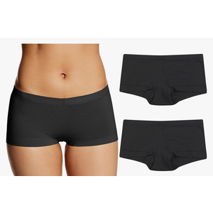 Maidenform Women's Underwear Boy Shorts Pack, 2-Pack, Stretch Cotton Underwear Women Pack, Comfy Boy short Panties for Women S