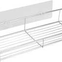 Ruby Lil Bathroom Shower Caddy Floating Shelves, Kitchen Organizing Storage,Dorm Kitchen Holders for Any Flat Surface,Wall Mounted Shower Shelf with Adhesive,Shelf x1