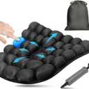 Airplane Seat Cushion for Long Flights, Inflatable & Portable Travel Cushion for Tailbone Pain Relief, Pressure Relief Car Seat Cushion for Office Chair and Wheelchair Use (Semi-circular arc)