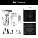 Pocket Door Lock,Privacy Door Hardware Suitable for Bathroom Bedroom etc Recessed 2 Sided, 2 3/8" Backset, Invisible Hardware for 1 3/8” to 2 3/16” Thickness Door (Black-2Pack, Privacy Lock)