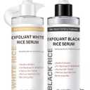 Face Exfoliant, Glow Rice Exfoliant Ampoule Duo, Gentle Soft Peel Exfoliating Face and Body Scrub Skin Shot, Lightweight Hydrating Glow Formula for All Skin, 5.4fl oz*1 Set