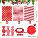 Acellegic 91 Pcs 20" Large Christmas Candy Ornaments Giant Christmas Candy Cane Hanging Ornaments with Ribbon Xmas Home Gift Tree New Year Party Supplies(Classic Style)