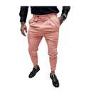 Runcati Mens Slim Fit Dress Pants Pleated Front Skinny Stretch Business Suit Trousers Classic Tapered Work Slacks (40, Pink)