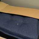 Non-Slip Chair Cushions, Assembled in USA, U-Shaped Skid-Proof Seat Pads for Dining Room, Kitchen, Office, 15"x16"  Solid Indigo Blue, 6 Pack