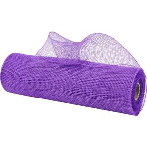 MEEDEE Purple Deco Mesh Halloween Deco Mesh 10 Inch Rolls Purple Ribbon for Christmas Tree, Garland, Staircase, Mailbox, Centerpiece, Making Wreaths, Decorating and Crafts (30 Feet)