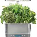 AeroGarden Harvest Elite Indoor Garden Hydroponic System with LED Grow Light and Seed Kit, Holds up to 6 Pods, Stainless Steel