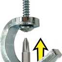 Drill Hook Self-Tapping Power-Driven Hook Screw, 2-Pack  Installs with Drill or Impact Driver for Fast Garage, Shop & Home Organization