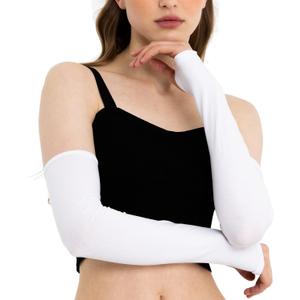 Causa Forcia Unisex Arm Warmers Arm Sleeves for Women and Men Made in Turkey (White)