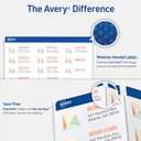 Avery Easy Peel Printable Address Labels with Sure Feed, 1" x 2-5/8" Customizable Stickers, White, 750 Blank Mailing Labels, Great for Mailing, Shipping, and More (8160)