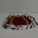 Lovelyshop pet Serial Lux Fur Red Cat Dog Cloak for Halloween Costumes, King Queen Prince and Princess Cosplay- Small