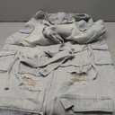 YOOTIKO Womens Baggy Jeans Cargo Pants Y2K High Waisted Distressed Street Denim Wide Leg Trousers with Pockets Size L