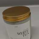 White Tea Candles for Home Scented, Natural Soy Wax Aromatherapy Non Toxic Scented Candle, Handmade Highly Scented & Long Lasting Jar Candle for Stress Relief, Relaxation, Holiday Gifts (9oz)