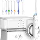 Water Dental Flosser Teeth Pick, H2ofloss 6 Modes Upgrade Portable Cordless Oral Irrigator, Rechargeable 570ML Traveling Waterflosser IPX7 Waterproof Water Dental Picks for Teeth Cleaning White
