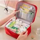 Red First Aid Bag Empty 1st Aid Bag Medical Travel Case First Responder Emergency Storage Compact Medicine Bags for Car Home Office Kitchen Sport Outdoors (Blue)