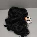 Women Black Beehive Wig Long Curly Wavy Bouffant Heat Resistant Synthetic Hair wigs for Womens Vintage Costume Cosplay Halloween Party (one size)