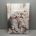 WENGTIAO 3Pcs Rustic Daisy Canvas Wall Art Fall Flower Prints Posters Vintage Country Flora Paintings Pictures Nature Botanical Artwork for Bedroom Living Room Bathroom 20x28x3