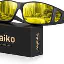Night Driving Glasses for Men and Women Anti-Glare Night Vision Glasses for Safe Driving at Night