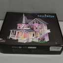 Pink Palace Apartment Building Set with Lights, 1349PCS Halloween Haunted House Blocks Compatible with Lego, Christmas Birthday Gifts for Kids & Collectors Aged 8+
