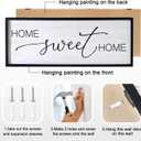 Home Sweet Home Decorative Rustic Sign & Plaque Framed Wall Art for Couples, 40''15'' Vintage Farmhouse Wooden Horizontal Home Sweet Home Wall Decor Above Bed, Cottagecore Wedding Gift