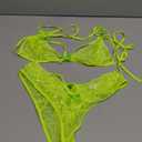 Avidlove Lingerie Lace Babydoll 2 Piece Sexy Bra and Panty Sets (Green Yellow), XL