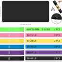 Hoolerry 36 Pieces Yoga Mats Sets Includes 12 Pcs Yoga Mats Bulk 68 x 24 x 6mm Thick Exercise Mat Non Slip 12 Resistance Bands 12 Carrying Straps for Women Girls for Gym Pilates
