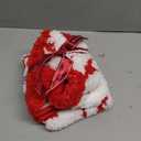 FGCOGOD Christmas Snowflake Bath Mat Red and White, Non-Slip Absorbent Soft Bathroom Rugs, Machine Washable Xmas Winter Holiday Decor for Bathroom, Front Door, Bedroom, 22.8 x 25.5 Inch