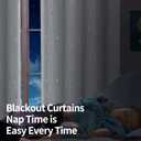 BGment Room Darkening Curtains for Bedroom/Living Room, Thermal Insulated Grommet Window Drapes with Line and Dots Pattern, 2 Panels, Each Panel 55 x 96 Inch, Greyish White