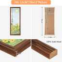 12x36 Wood Frame Brown, Rustic Natural Wooden 36x12in Poster Picture Frame, Distressed 12 x 36inch Woodgrain Gallery Photo Frame with HD Plexiglass, Horizontal Vertical Wall Mounting Display 1pcs