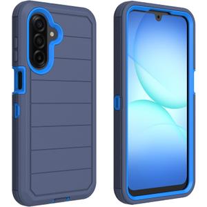 for Samsung Galaxy A17 5G Case, Defender Case Heavy Duty Shockproof Dustproof 3 in 1 Rugged Protective Phone Cover for Samsung Galaxy A17 5G (Blue, A17)