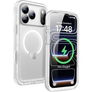 SPORTLINK for iPhone 17 Case - IP68 Waterproof Military Protective Full Body Heavy Duty Shockproof 360 Sealed Dustproof with Camera Screen Protector Phone Cover for iPhone 17 6.3" Clear