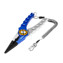 Booms Fishing X1 Aluminum Fishing Pliers Saltwater, Surf Fishing Tackle Kit, Fishing Multitool Hook Remover Braided Fishing Line Cutting and Split Ring with Coiled Lanyard and Sheath