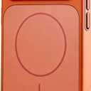 Designed Magnetic Series for iPhone 13 Pro Max Case,[Compatible with MagSafe][Tempered Glass Camera Lens Protection],Luxury Matte Military Grade Drop Protective Hard PC Shockproof Cover,Orange