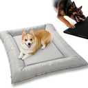 Dog Bed for Dog Crate Oxford Puppy Crate Pad Waterproof Pet Beds Outdoor Cage Mat Easy Rinse Grey 36233 Inch