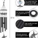 Hummingbird Wind Chimes for Outside,Sympathy Garden Decor Gifts for Women Mom and Grandma,Christmas Windchime in Loving Memory Outdoor Decoration for Yard, Patio, Porch, Lawn